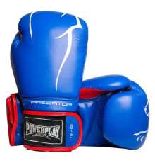 Рукавички боксерські  PowerPlay 3018 Jaguar 14 унцій, сині