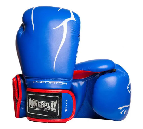 Рукавички боксерські PowerPlay 3018 Jaguar 14 унцій, сині