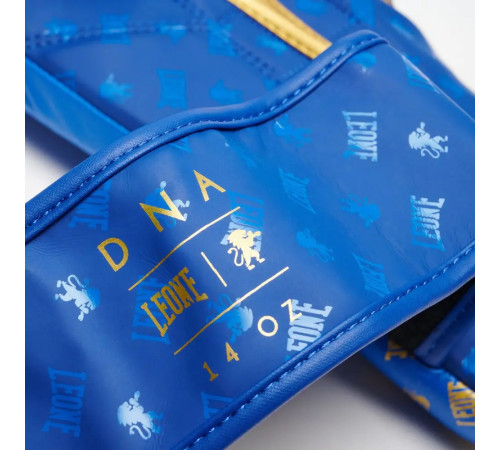 Рукавички боксерські з бинтами Leone GN220 DNA розмір 16 унцій, сині