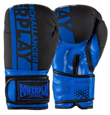 Рукавички боксерські PowerPlay 3086 Matt Challenger  розмір 12 унцій, чорно-сині