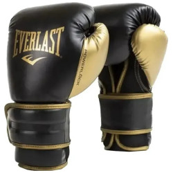 Боксерські рукавиці EVERLAST POWERLOCK 2R TRAINING GLOVE 14 унцій, чорно-золотисті