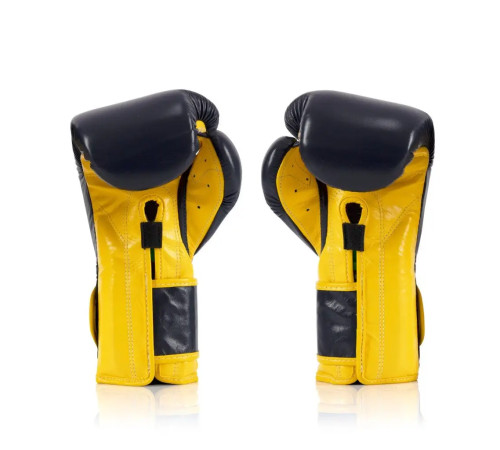 Рукавички боксерські з бинтами Fairtex Mexican BGV9 18 унцій, синьо-жовті
