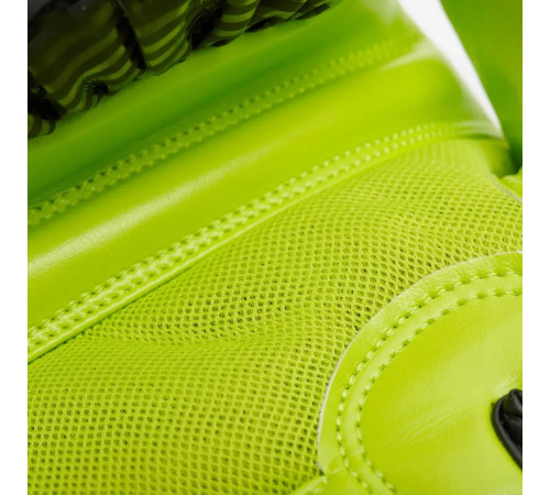 Рукавички боксерські з капою Leone GN313 WAVES розмір 14 унцій, чорно-зелені