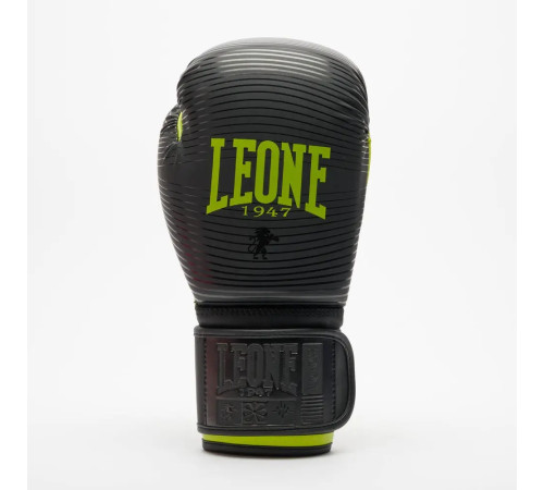 Рукавички боксерські з капою Leone GN313 WAVES розмір 14 унцій, чорно-зелені