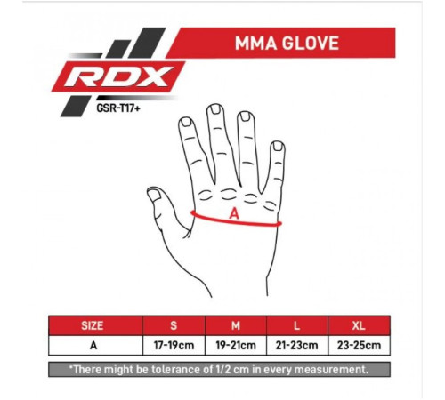 Рукавички ММА RDX T17 Aura XL, чорно-золотисті