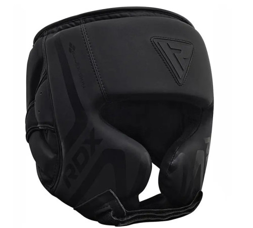 Шолом боксерський з капою RDX T15 Noir Cheek Protector розмір L, чорний