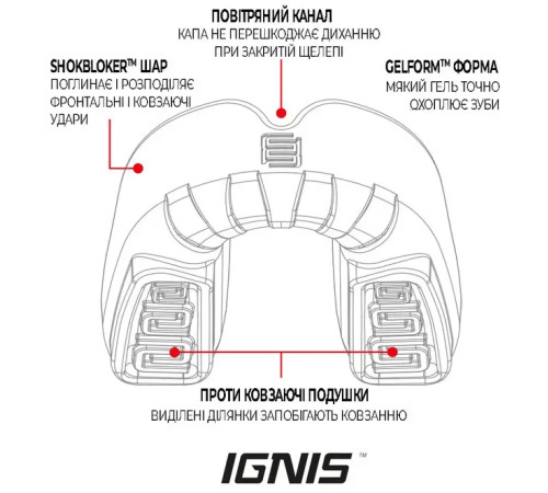 Капа боксерська доросла MAKURA Ignis від 11 років біло-зелена