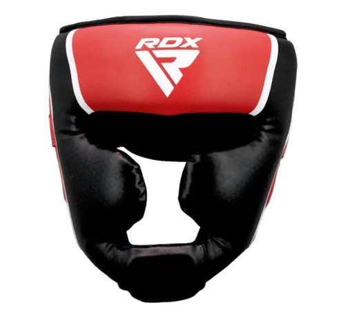 Шолом боксерський з капою RDX AURA PLUS T-17 розмір XL, чорно-червоний