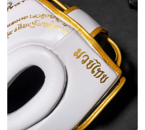 Шолом боксерський закритий з капою Phantom Muay Thai розмір універсальний, білий