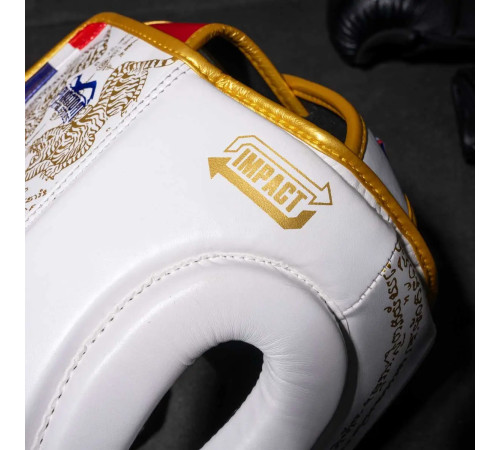 Шолом боксерський закритий з капою Phantom Muay Thai розмір універсальний, білий