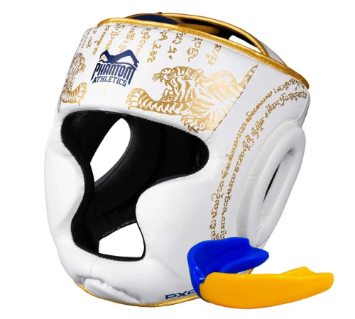 Шолом боксерський закритий з капою Phantom Muay Thai розмір універсальний, білий