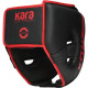 Шолом боксерський з капою RDX F6 KARA Matte розмір M, чорно-червоний