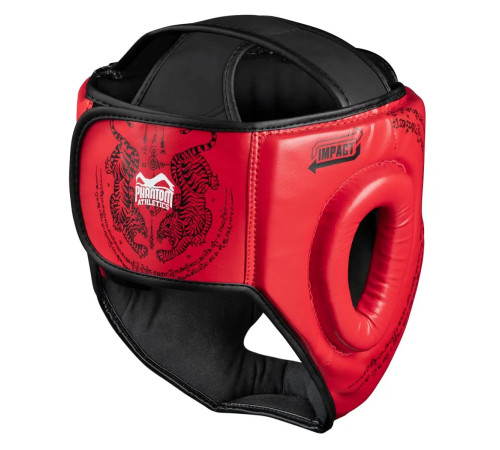 Шолом боксерський закритий з капою Phantom Muay Thai розмір універсальний, червоний