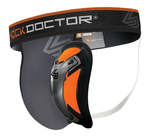 Захист паху Shock Doctor 329 Ultra Carbon Flex Cup XXL, сірий