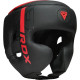 Шолом боксерський з капою RDX F6 KARA Matte розмір XL, чорно-червоний