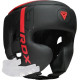 Шолом боксерський з капою RDX F6 KARA Matte розмір XL, чорно-червоний