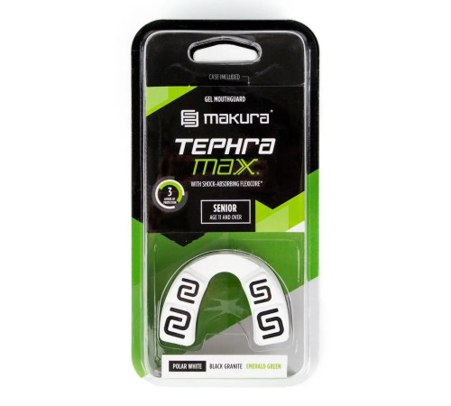 Капа боксерська доросла MAKURA Tephra від 11 років біло-зелена