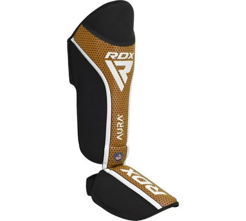 Захист гомілки та стопи RDX SHIN INSTEP AURA PLUS T-17 XL, чорно-золотистий