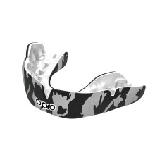 Капа боксерська доросла OPRO Instant CAMO від 11 років чорно-біла