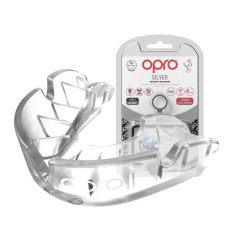 Капа боксерська доросла OPRO Silver від 11 років прозора