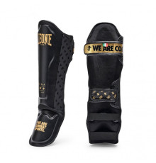 Захист гомілки Leone DNA Rex Leather L, чорно-золостисті