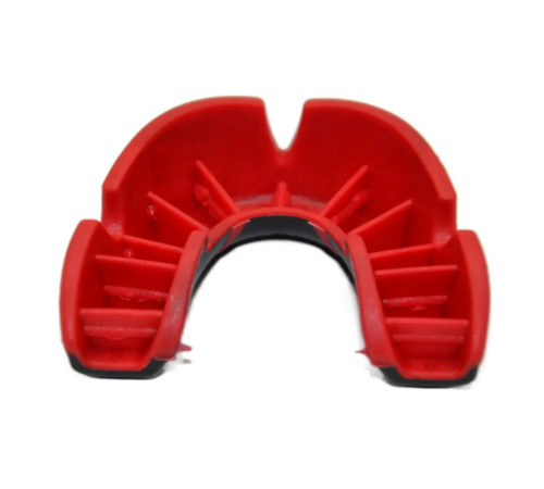 Капа боксерська дитяча OPRO Silver UFC Hologram до 10 років чорно-червона