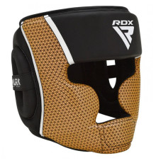 Шолом боксерський RDX T17 Aura XL, чорно-золотистий