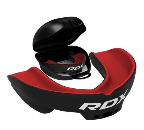 Капа боксерська дитяча RDX 3w до 10 років чорно-червона