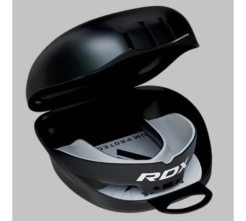 Капа боксерська доросла RDX 3w від 12 років чорно-біла