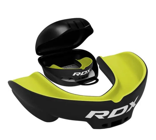 Капа боксерська доросла RDX 3w від 12 років чорно-зелена