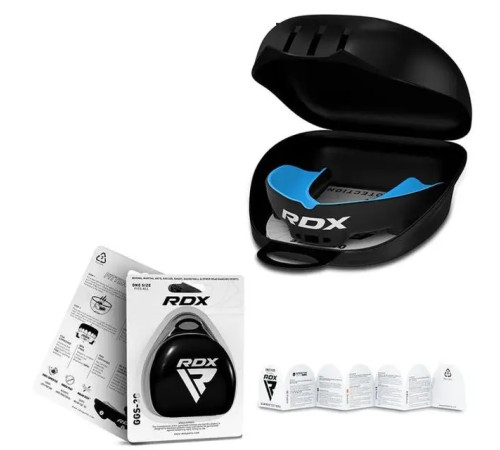 Капа боксерська доросла RDX 3w від 12 років чорно-синя