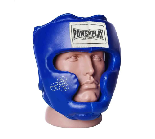 Шолом боксерський закритий PowerPlay 3043 розмір XS, синій