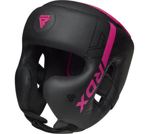 Шолом боксерський RDX F6 KARA Matte розмір S, чорно-рожевий