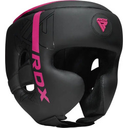 Шолом боксерський RDX F6 KARA Matte розмір S, чорно-рожевий