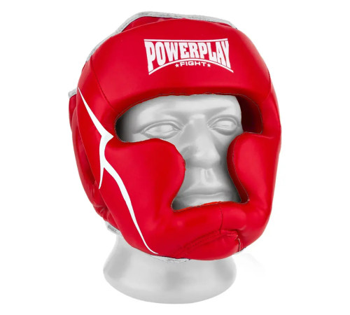 Шолом боксерський закритий PowerPlay 3100 PU розмір S, червоний