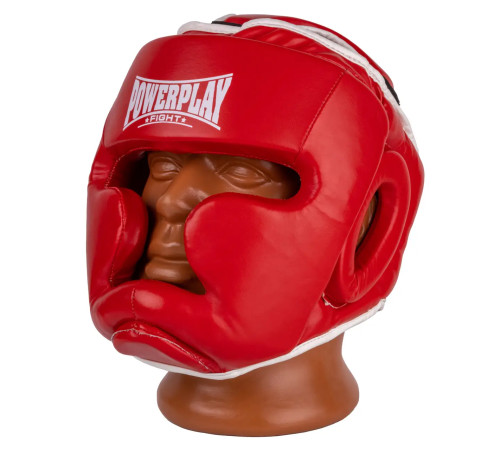 Шолом боксерський закритий PowerPlay 3100 PU розмір S, червоний