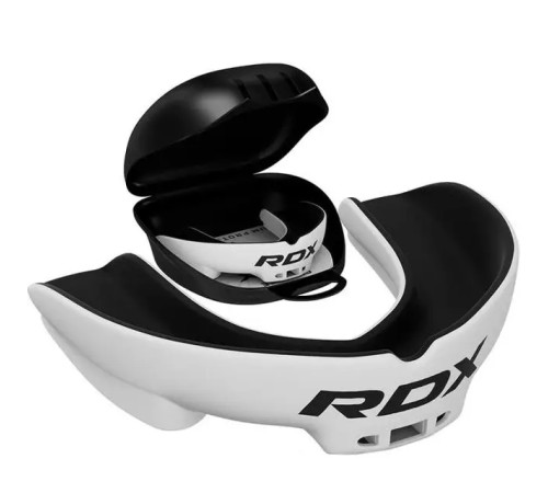 Капа боксерська доросла RDX 3w від 12 років чорно-біла