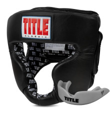 Шолом боксерський з капою TITLE Classic 2.0 розмір L, чорний