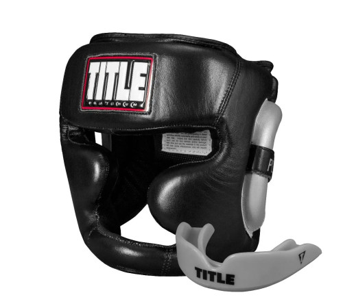 Шолом боксерський з капою TITLE Platinum Premier Full 2.0 розмір L, чорний