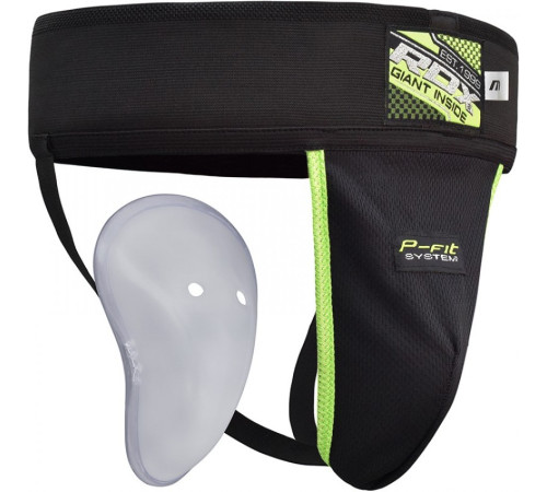 Захист паху RDX Groin Guard M, чорно-зелені