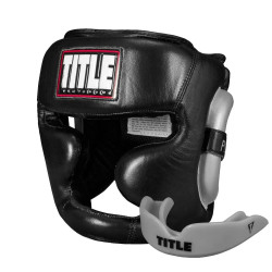 Шолом боксерський з капою TITLE Platinum Premier Full 2.0 розмір M, чорний