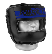 Шолом боксерський закритий PowerPlay 3067 Challanger розмір XL, темно-синій