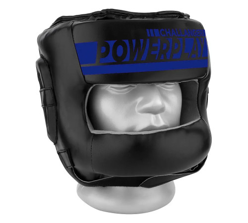 Шолом боксерський закритий PowerPlay 3067 Challanger розмір XL, темно-синій