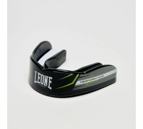 Капа боксерська доросла Leone PD5122 REVO FLUO від 11 років чорна