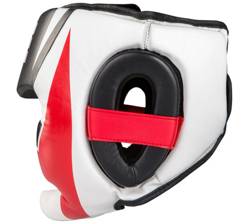 Шолом боксерський закритий з капоюTITLE MMA Command розмір L, біло-червоний