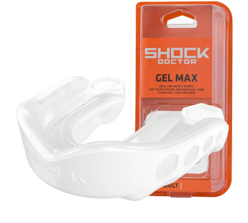 Капа боксерська дитяча Shock Doctor Gel Max до 10 років біла