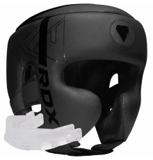 Шолом боксерський з капою RDX F6 KARA Matte розмір M, чорний