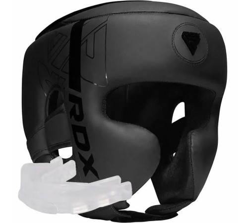 Шолом боксерський з капою RDX F6 KARA Matte розмір M, чорний