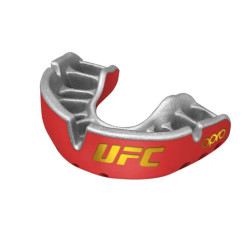 Капа боксерська дитяча OPRO Gold UFC до 10 років червоно-срібляста