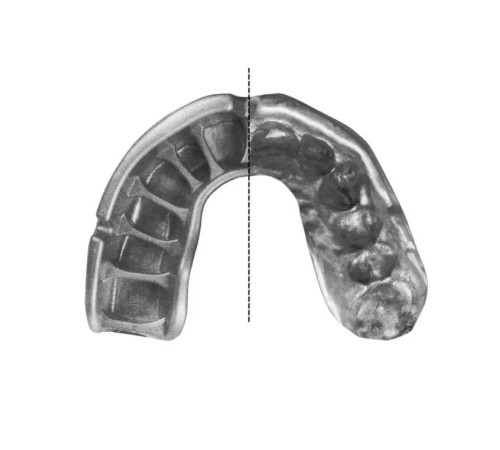 Капа боксерська дитяча OPRO Gold UFC до 10 років червоно-срібляста